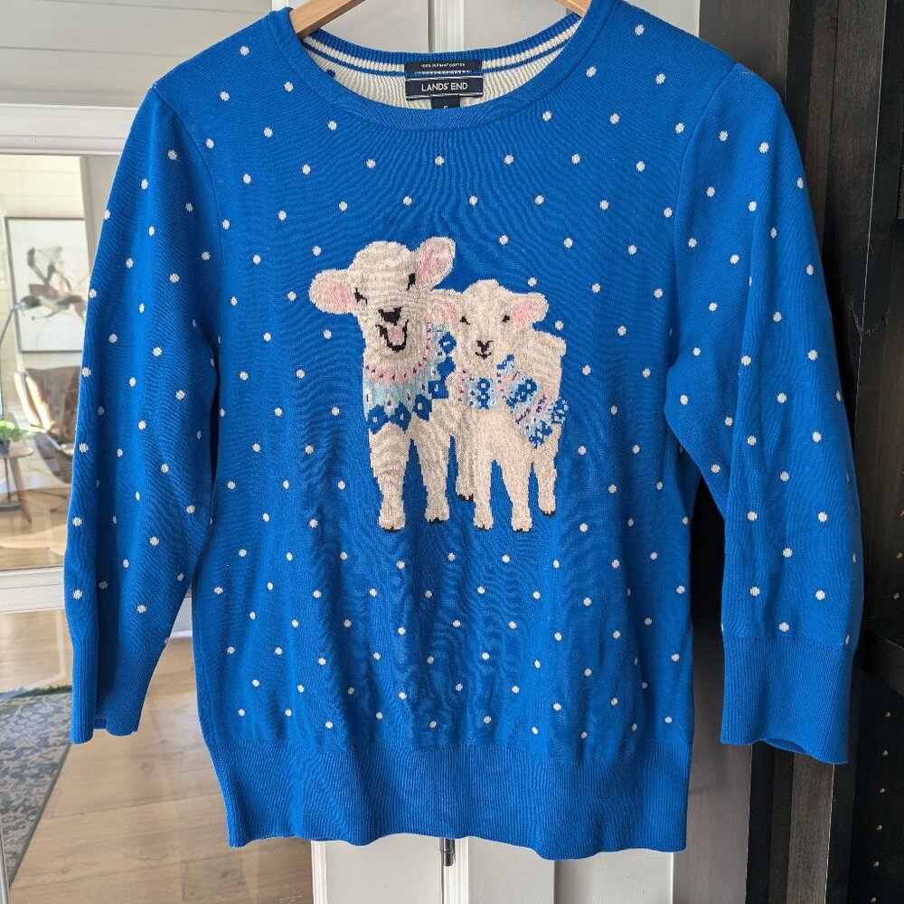 Lands End Womens SMALL Lamb Supima Sweater